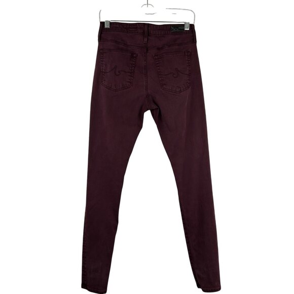 Adriano Goldschmied Jeans Womens 28R Maroon The Farrah Skinny High Rise - Picture 2 of 16